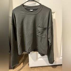 NWT - Women’s Aerie Large Cropped Sweater - Black